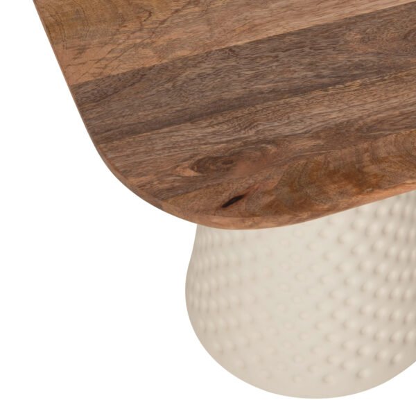 ΤΡΑΠΕΖΙA ΣΑΛΟΝΙΟΥ 2ΤΜΧ GOLFER HM9924 ΜΕΤΑΛ.ΒΑΣΗ ΕΚΡΟΥ-ΤΕΤΡΑΓΩΝΟ TOP MANGO - Image 6