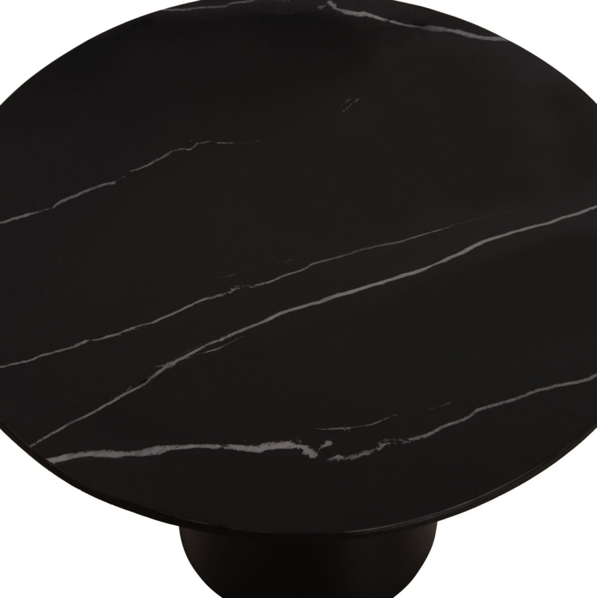 ΤΡΑΠΕΖΙA ΣΑΛΟΝΙΟΥ 2ΤΜΧ DIEN HM9926 ΜΕΤΑΛ.ΒΑΣΕΙΣ & ΚΕΡΑΜΙΚΟ TOP-ΜΑΥΡΟ Φ56.5 & Φ43.5 εκ. - Image 5