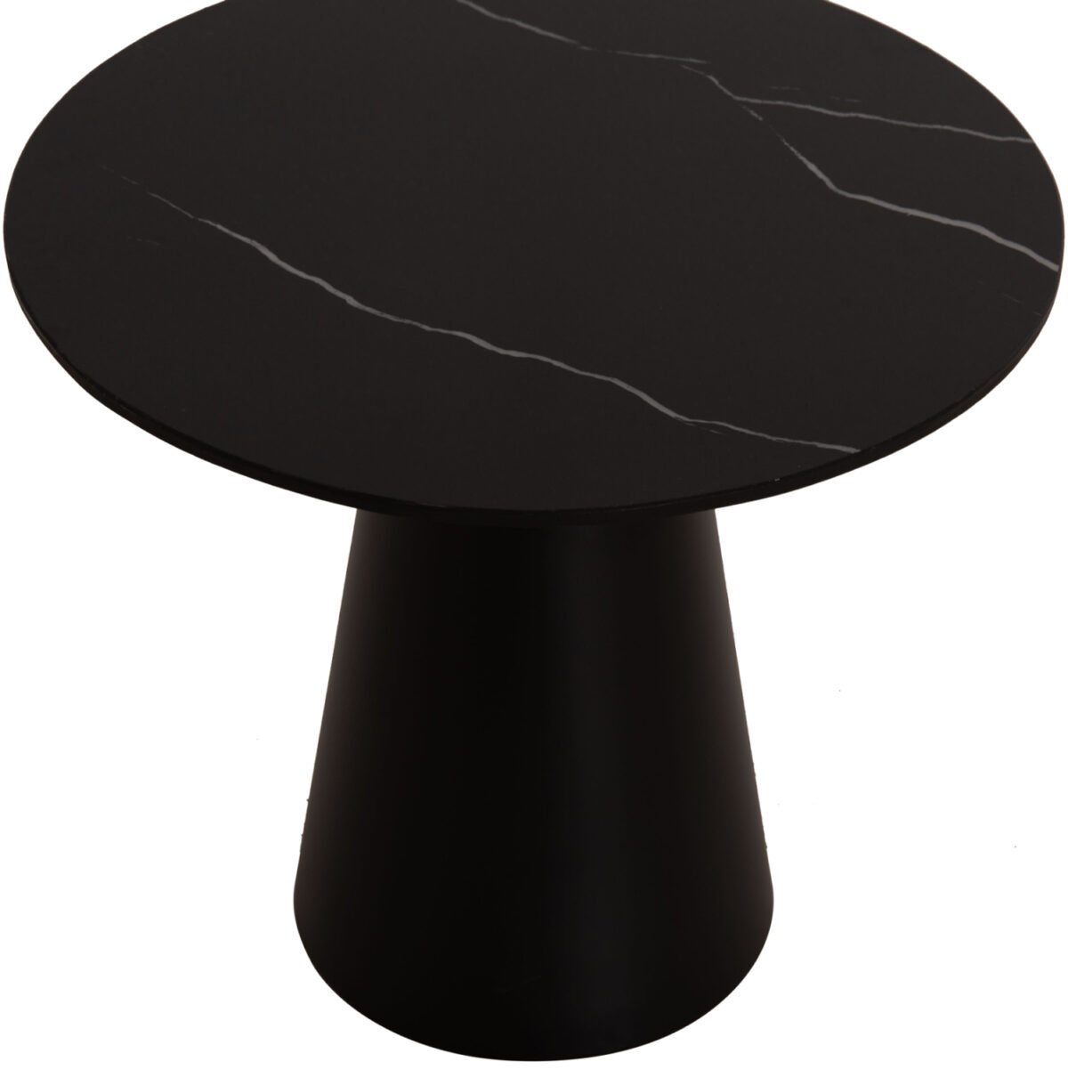 ΤΡΑΠΕΖΙA ΣΑΛΟΝΙΟΥ 2ΤΜΧ DIEN HM9926 ΜΕΤΑΛ.ΒΑΣΕΙΣ & ΚΕΡΑΜΙΚΟ TOP-ΜΑΥΡΟ Φ56.5 & Φ43.5 εκ. - Image 7