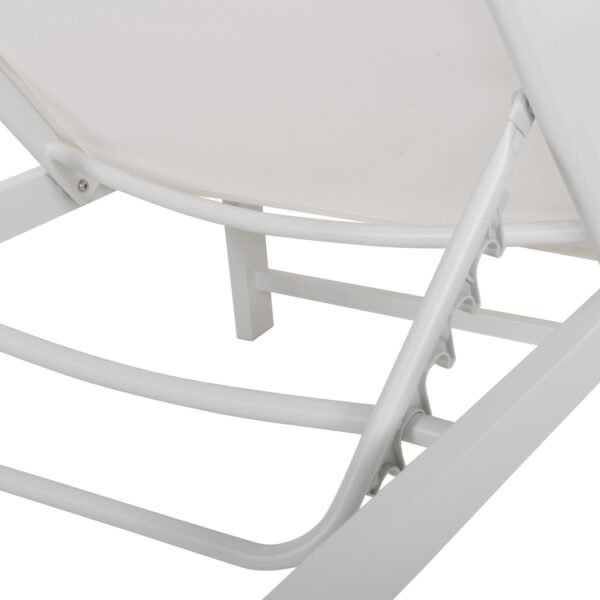 ΞΑΠΛΩΣΤΡΑ ΑΛΟΥΜΙΝΙΟΥ THATCHER HM5983.01 ΛΕΥΚΟΣ ΣΚΕΛΕΤΟΣ & TEXTILENE 196,5x64,5x92Υεκ - Image 6