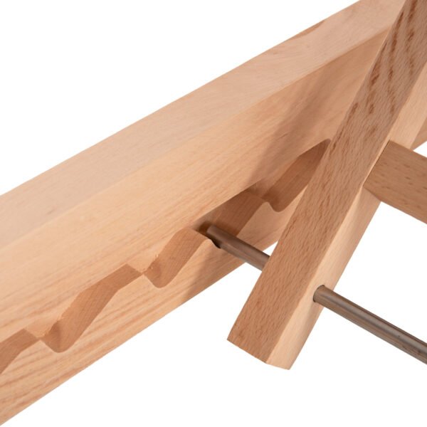 ΞΑΠΛΩΣΤΡΑ MILOS HM10650.01 ΞΥΛΟ ΟΞΙΑΣ ΣΕ ΦΥΣΙΚΟ-ΕΚΡΟΥ TEXTILENE 204x65x31,5-92,5Υεκ. - Image 10