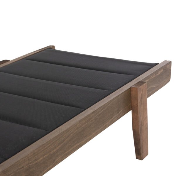 ΞΑΠΛΩΣΤΡΑ MILOS HM10685.03 ΞΥΛΟ ΟΞΙΑΣ ΣΕ ΚΑΡΥΔΙ-ΜΑΥΡΟ TEXTILENE 204x65x31,5-92,5Υεκ. - Image 8