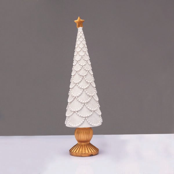 ΔΙΑΚΟΣΜΗΤΙΚΟ ΧΡΙΣΤΟΥΓΕΝΝΙΑΤΙΚΟ ΔΕΝΤΡΟ  RESIN XMAS TREE  ΛΕΥΚΟ 56cm