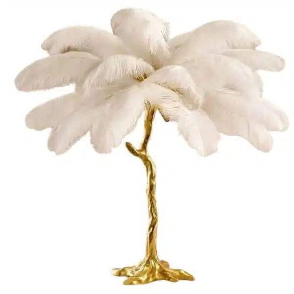 Ostrich Feather Επιτραπέζιο Φωτιστικό Με Πούπουλο D60