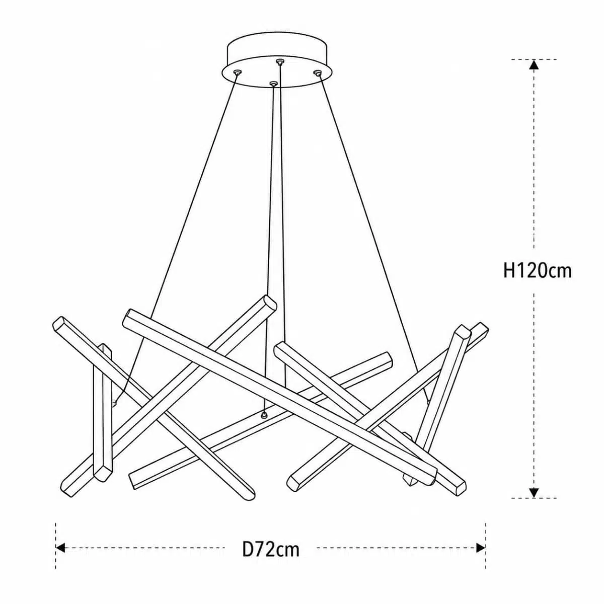 Prisma Πολυέλαιος Οροφής LED Dimmable