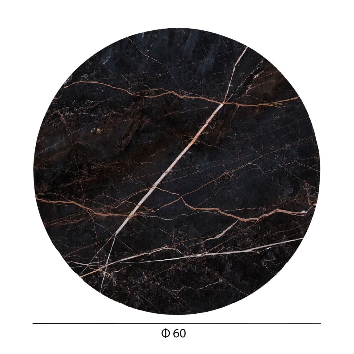 ΕΠΙΦΑΝΕΙΑ ΤΡΑΠΕΖΙΟΥ HPL ΣΤΡΟΓΓΥΛΗ HM5841.34 BLACK MARBLE Φ60εκ. - Image 2
