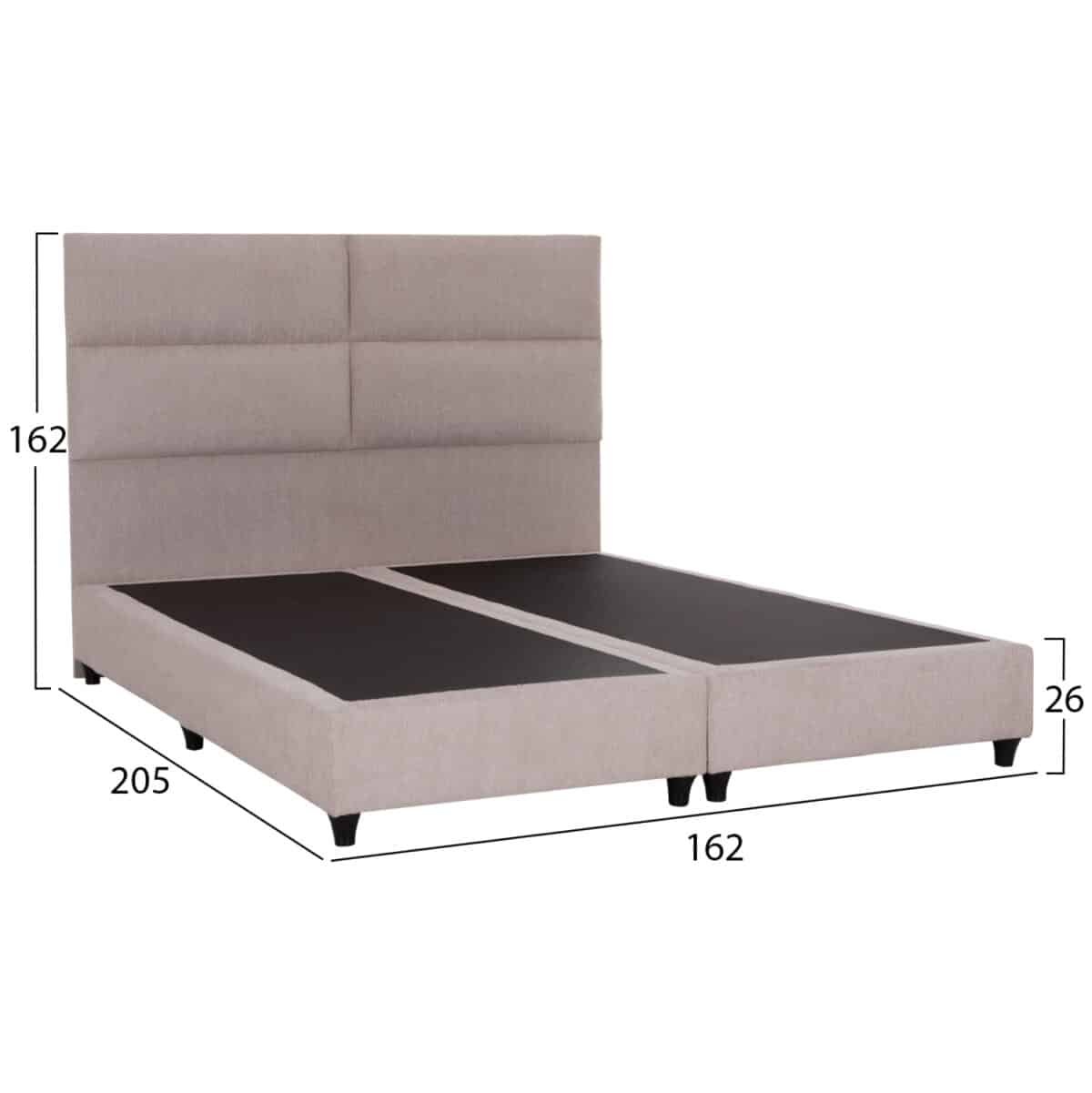 ΚΡΕΒΑΤΙ MILO HM616.32 ΜΠΕΖ ΥΦΑΣΜΑ ΓΙΑ ΣΤΡΩΜΑ 160x200εκ - Image 3