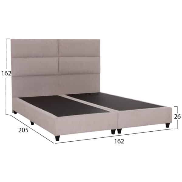 ΚΡΕΒΑΤΙ MILO HM616.32 ΜΠΕΖ ΥΦΑΣΜΑ ΓΙΑ ΣΤΡΩΜΑ 160x200εκ - Image 3