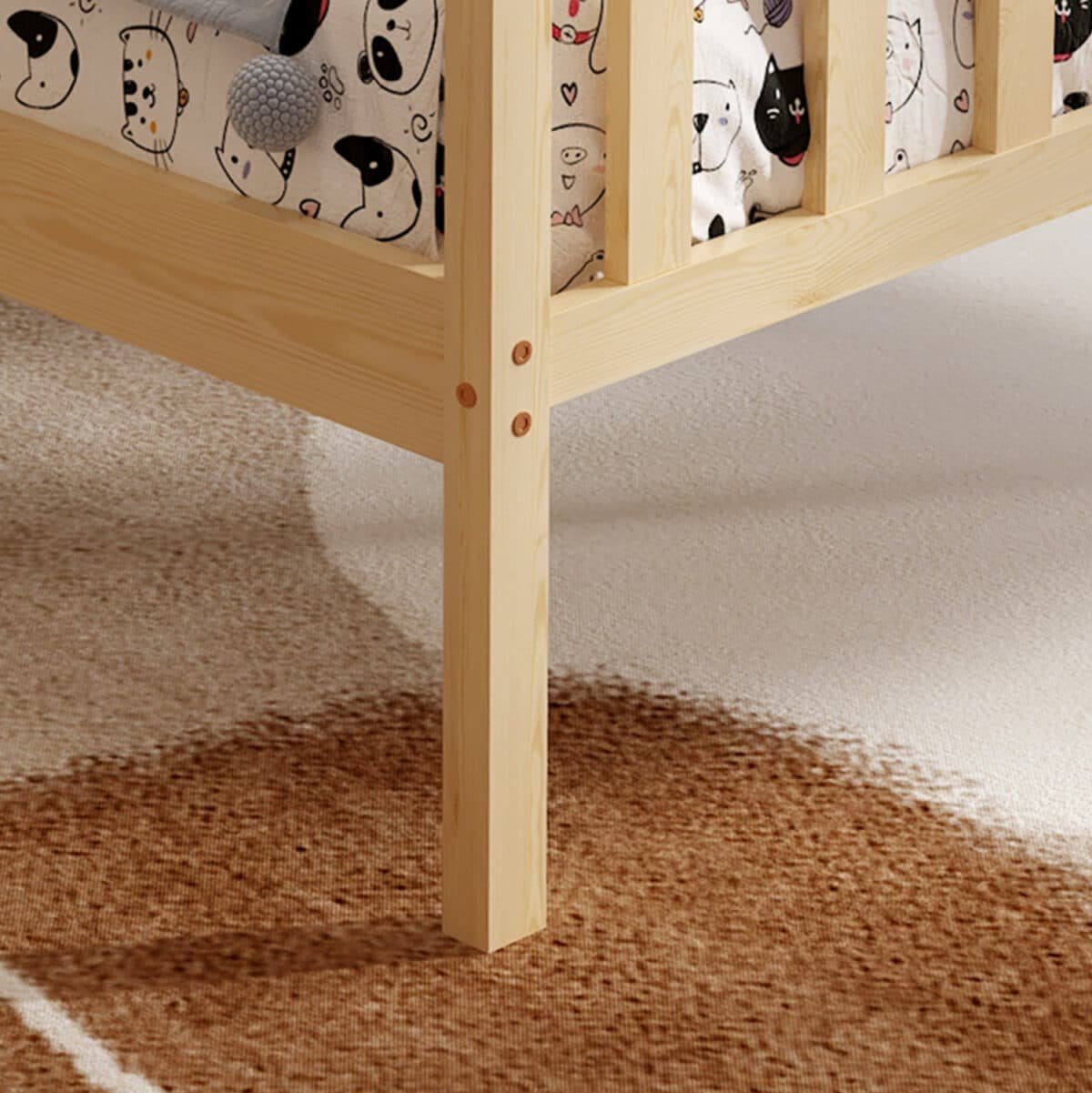 ΚΡΕΒΑΤΙ ΠΑΙΔΙΚΟ ΜΕ ΣΤΡΩΜΑ GIMLY HM21300 ΞΥΛΟ ΠΕΥΚΟΥ ΣΕ ΦΥΣΙΚΟ ΓΙΑ ΣΤΡΩΜΑ 90x190εκ - Image 8