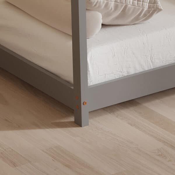 ΚΡΕΒΑΤΙ ΠΑΙΔΙΚΟ ΜΕ ΣΤΡΩΜΑ PEPE HM21302.02 ΞΥΛΟ ΠΕΥΚΟΥ ΣΕ ΓΚΡΙ--ΣΤΡΩΜΑ 90x190εκ - Image 6