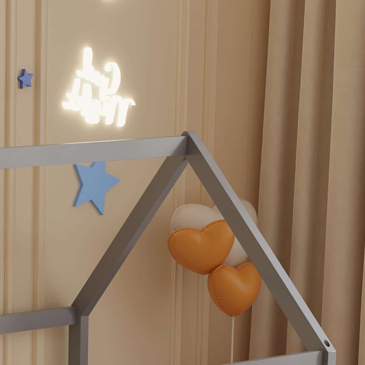 ΚΡΕΒΑΤΙ ΠΑΙΔΙΚΟ ΜΕ ΣΤΡΩΜΑ PEPE HM21302.02 ΞΥΛΟ ΠΕΥΚΟΥ ΣΕ ΓΚΡΙ--ΣΤΡΩΜΑ 90x190εκ - Image 7