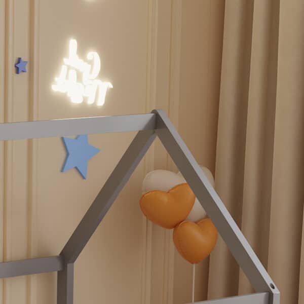 ΚΡΕΒΑΤΙ ΠΑΙΔΙΚΟ ΜΕ ΣΤΡΩΜΑ PEPE HM21302.02 ΞΥΛΟ ΠΕΥΚΟΥ ΣΕ ΓΚΡΙ--ΣΤΡΩΜΑ 90x190εκ - Image 7