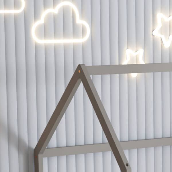 ΚΡΕΒΑΤΙ ΠΑΙΔΙΚΟ ΜΕ ΣΤΡΩΜΑ PHYLLIS HM21304.02 ΞΥΛΟ ΠΕΥΚΟΥ ΣΕ ΓΚΡΙ--ΣΤΡΩΜΑ 90x190εκ - Image 6