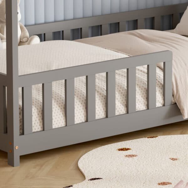 ΚΡΕΒΑΤΙ ΠΑΙΔΙΚΟ ΜΕ ΣΤΡΩΜΑ PHYLLIS HM21304.02 ΞΥΛΟ ΠΕΥΚΟΥ ΣΕ ΓΚΡΙ--ΣΤΡΩΜΑ 90x190εκ - Image 7