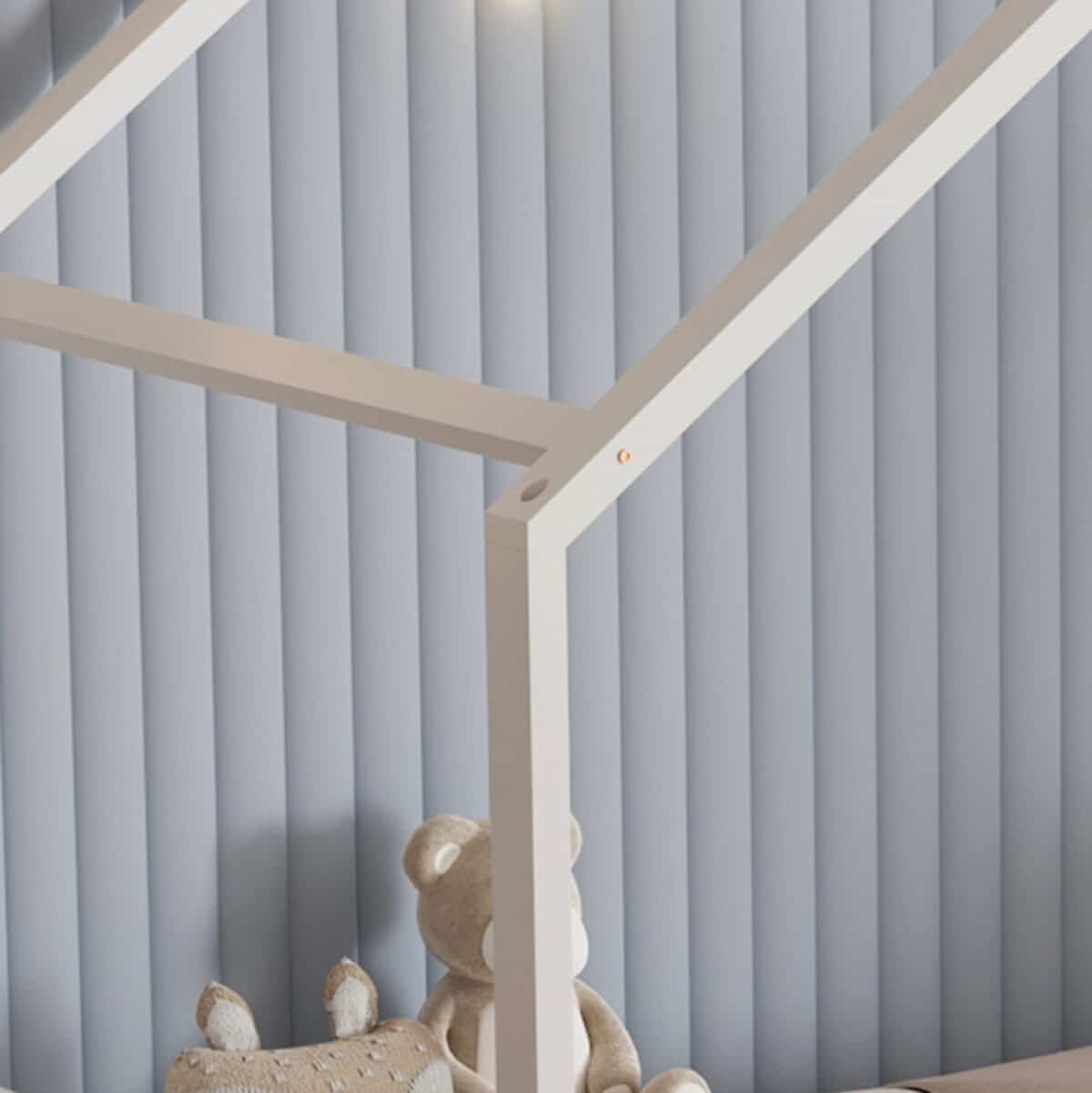 ΚΡΕΒΑΤΙ ΠΑΙΔΙΚΟ ΜΕ ΣΤΡΩΜΑ KLARICE HM21305.01 ΞΥΛΟ ΠΕΥΚΟΥ ΣΕ ΛΕΥΚΟ--ΣΤΡΩΜΑ 90x190εκ - Image 9