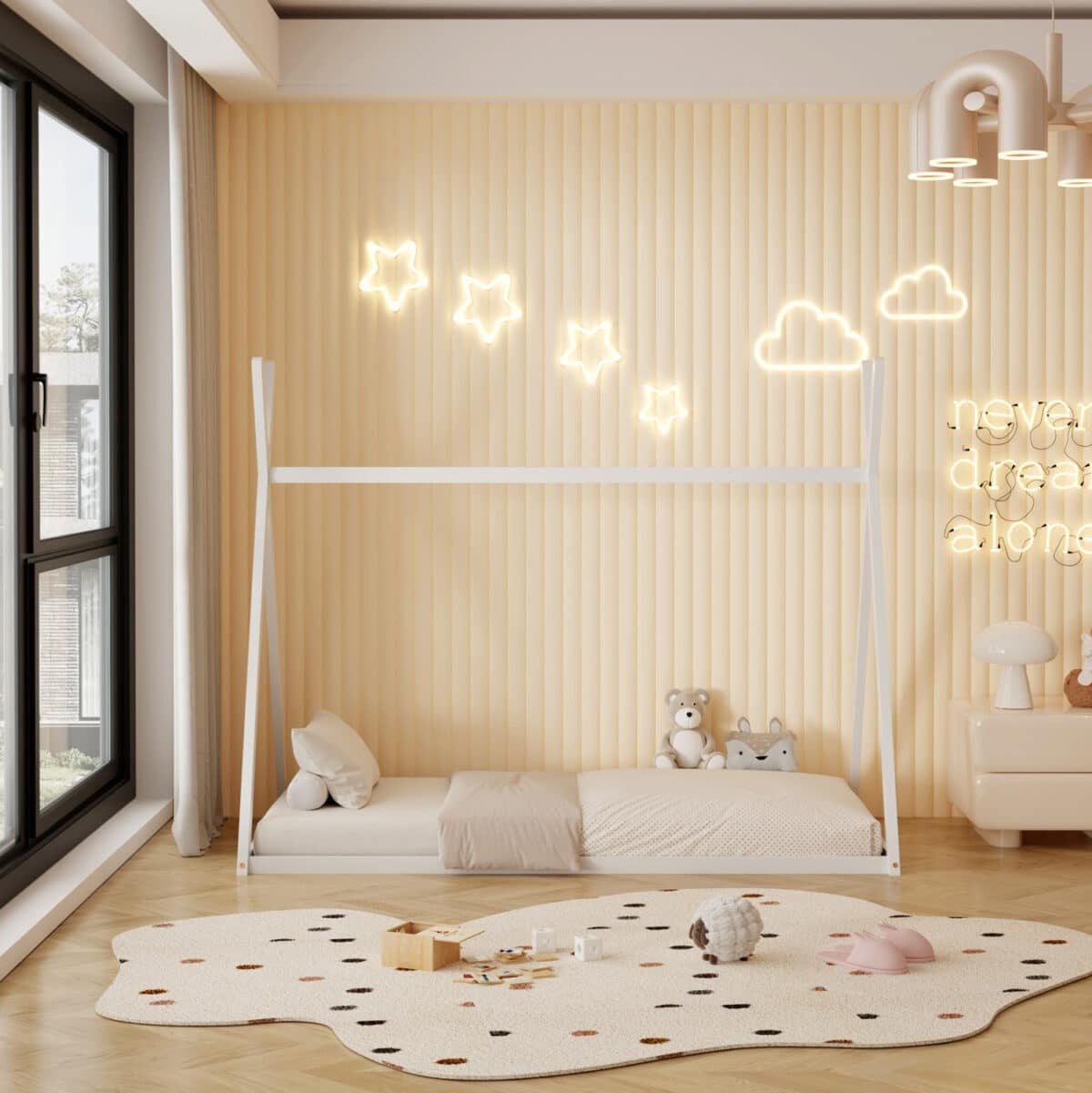 ΚΡΕΒΑΤΙ ΠΑΙΔΙΚΟ ΜΕ ΣΤΡΩΜΑ MUNK HM21306.01 ΞΥΛΟ ΠΕΥΚΟΥ ΣΕ ΛΕΥΚΟ--ΣΤΡΩΜΑ 90x190εκ - Image 5