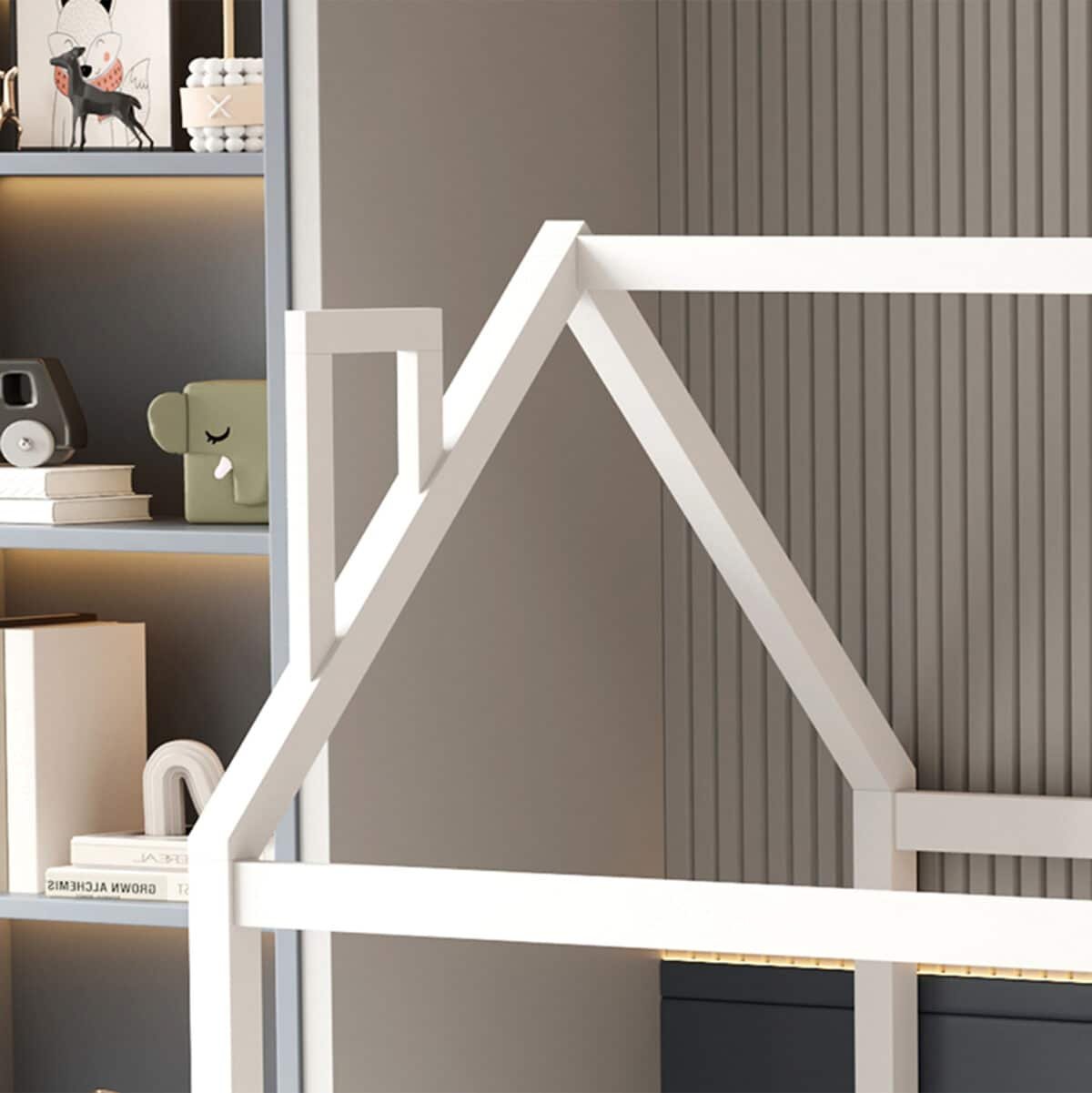 ΚΡΕΒΑΤΙ ΠΑΙΔΙΚΟ ΜΕ ΣΤΡΩΜΑ HOUSER HM21315.01 ΞΥΛΟ ΠΕΥΚΟΥ ΣΕ ΛΕΥΚΟ--ΣΤΡΩΜΑ 90x190εκ - Image 7