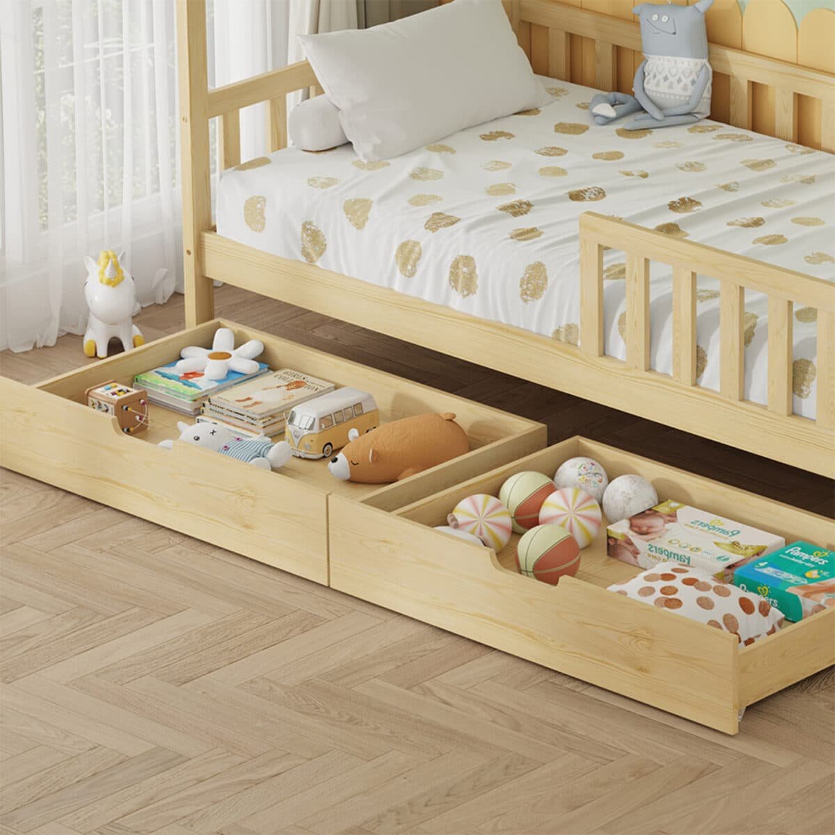 ΚΡΕΒΑΤΙ ΠΑΙΔΙΚΟ ΜΕ ΣΥΡΤΑΡΙΑ PHYLLIS HM21324 ΞΥΛΟ ΠΕΥΚΟΥ ΦΥΣΙΚΟ--ΜΕ ΣΤΡΩΜΑ 90x190εκ - Image 10