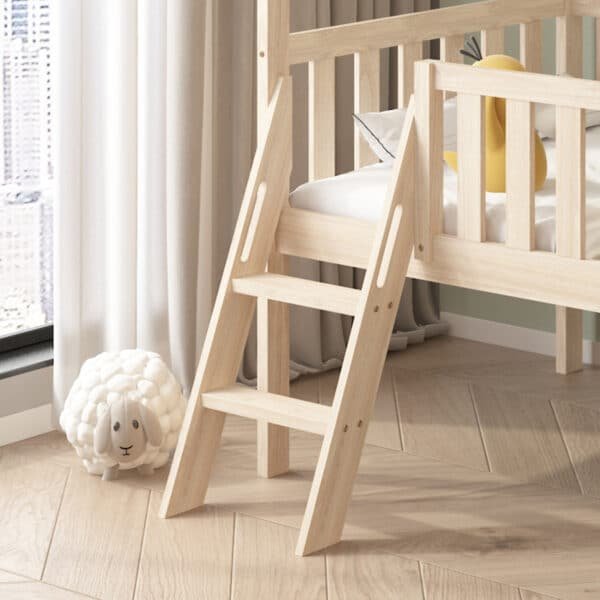 ΚΡΕΒΑΤΙ ΠΑΙΔΙΚΟ ΤΣΟΥΛΗΘΡΑ PHYLLIS HM21310 ΠΕΥΚΟ ΣΕ ΦΥΣΙΚΟ--ΜΕ ΣΤΡΩΜΑ 90x190εκ - Image 7