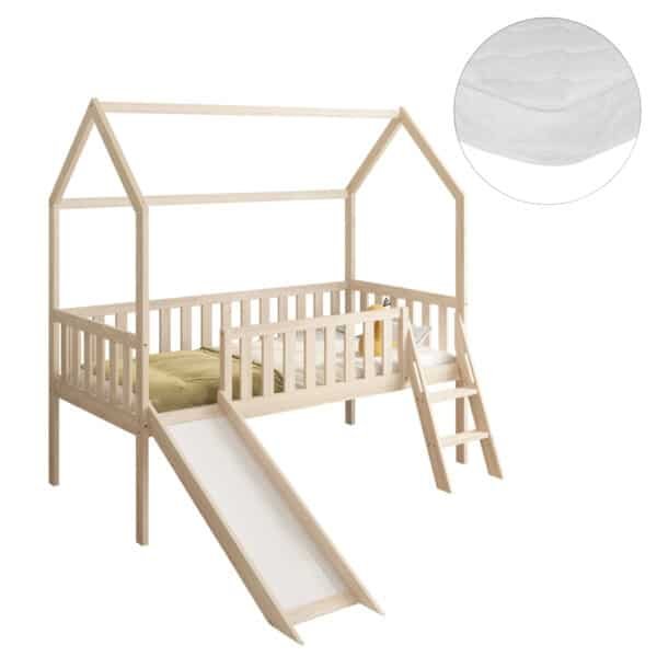 ΚΡΕΒΑΤΙ ΠΑΙΔΙΚΟ ΤΣΟΥΛΗΘΡΑ PHYLLIS HM21310 ΠΕΥΚΟ ΣΕ ΦΥΣΙΚΟ--ΜΕ ΣΤΡΩΜΑ 90x190εκ