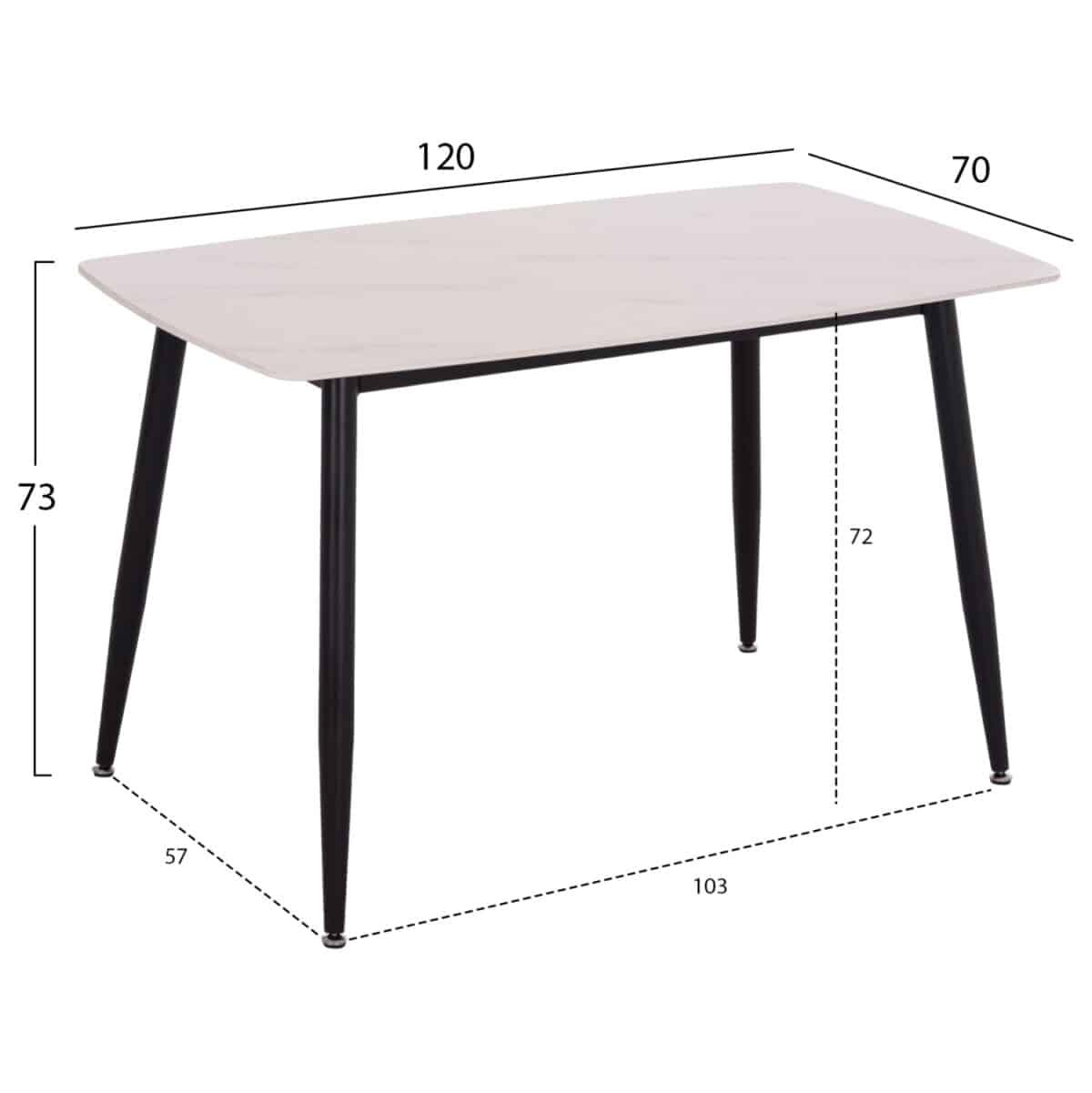 ΣΕΤ ΤΡΑΠΕΖΑΡΙΑΣ 5ΤΜΧ RAVEN HM21071.03 ΚΕΡΑΜΙΚΟ TOP ΛΕΥΚΟ ΜΑΡΜΑΡΟ--ΒΕΛΟΥΔΟ ΓΚΡΙ - Image 2