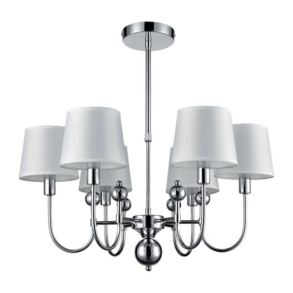 CARMEN ΠΟΛΥΦΩΤΟ 6XE27 ΛΕΥΚΟ/ΧΡΩΜΙΟ