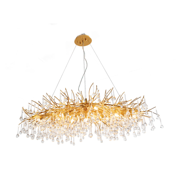 LOUIS CHANDELIER 18XG9 GOLD/CRYSTALS