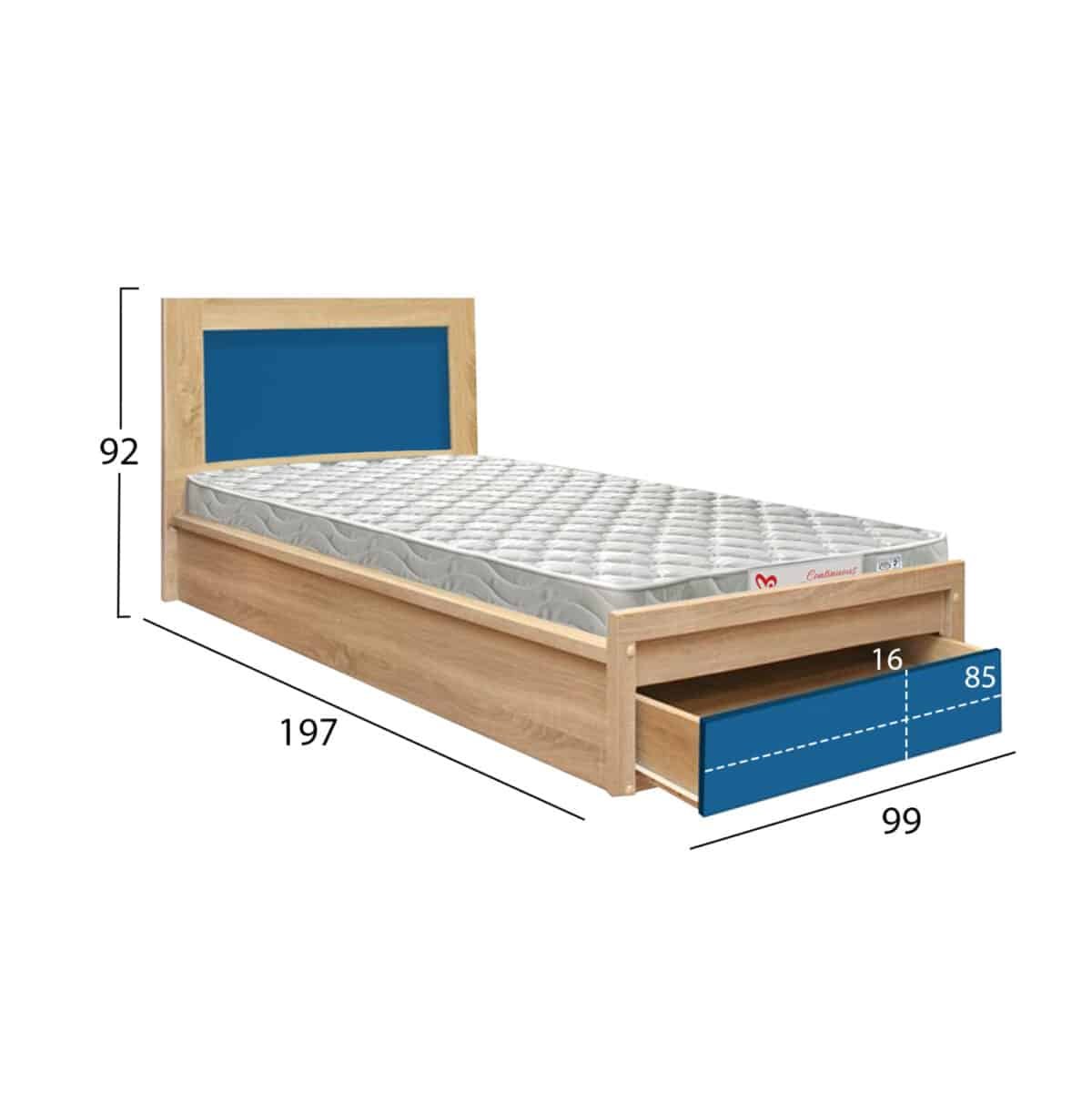 ΚΡΕΒΑΤΙ ΠΑΙΔΙΚΟ ΜΕ ΣΥΡΤΑΡΙ PLAYROOM HM21326 ΜΕΛΑΜΙΝΗ ΣΕ SONAMA/ΣΙΕΛ--ΜΕ ΣΤΡΩΜΑ 90x190εκ - Image 2