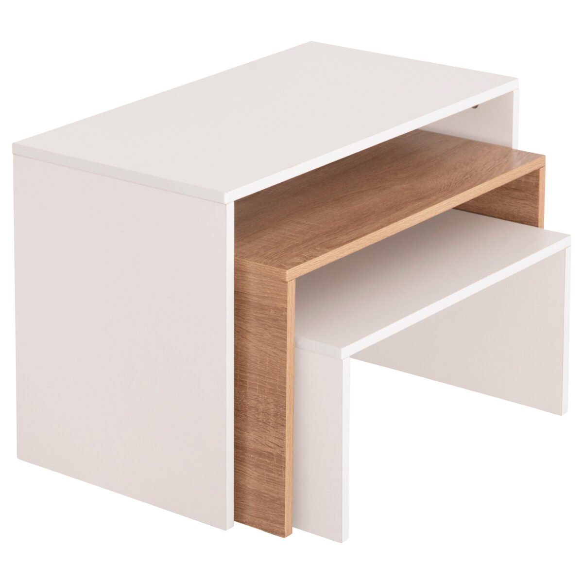 ΤΡΑΠΕΖΙ ΣΑΛΟΝΙΟΥ ΣΕΤ 3ΤΜΧ BENTIL HM9444.11 ΜΕΛΑΜΙΝΗ SONAMA-ΛΕΥΚΟ 65x35x45Υεκ - Image 5