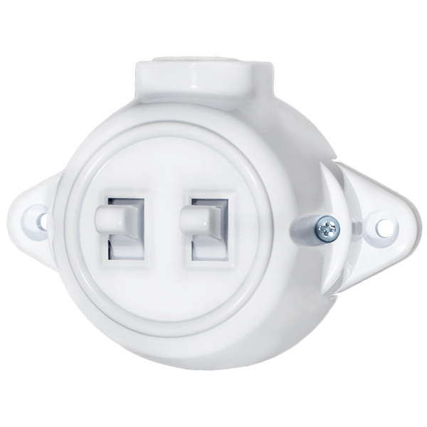 ΑΝΤΙΚΕ ΔΙΠΛΟΣ ΔΙΑΚΟΠΤΗΣ ΑΠΛΟΣ  10А 250V ΛΕΥΚΟ