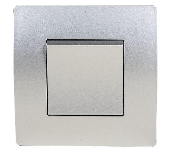 EL BASIC TG115 1 BUTTON CROSS WAY SWITCH SILVER GR