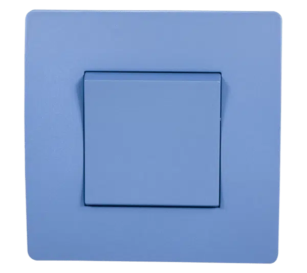 EL BASIC TG115 1 BUTTON CROSS WAY SWITCH BLUE-OLD