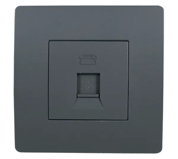 EL BASIC TZ106 TELEPHONE SOCKET GRAPHITE-OLD