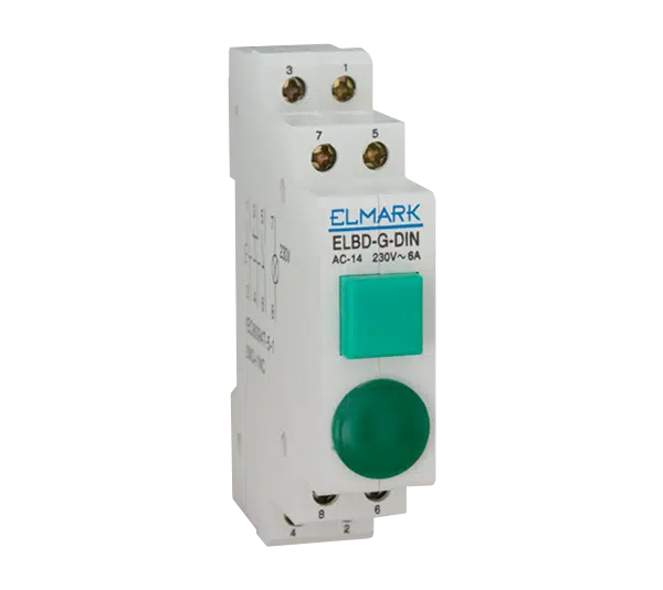 ΜΠΟΥΤΟΝ ΜΕ ΛΥΧΝΙΑ ELBD-Y-DIN 1NO+2NC ΚΙΤΡΙΝΟ 230V