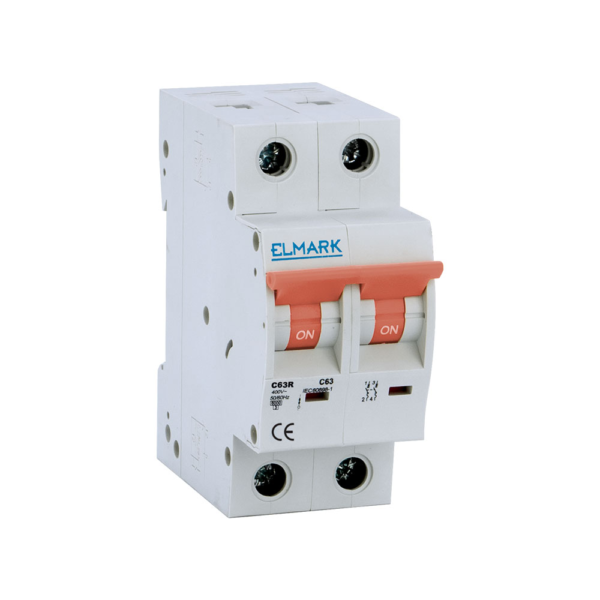MINIATURE CIRCUIT BREAKER C62R 63A 2P 6kA CURVE C