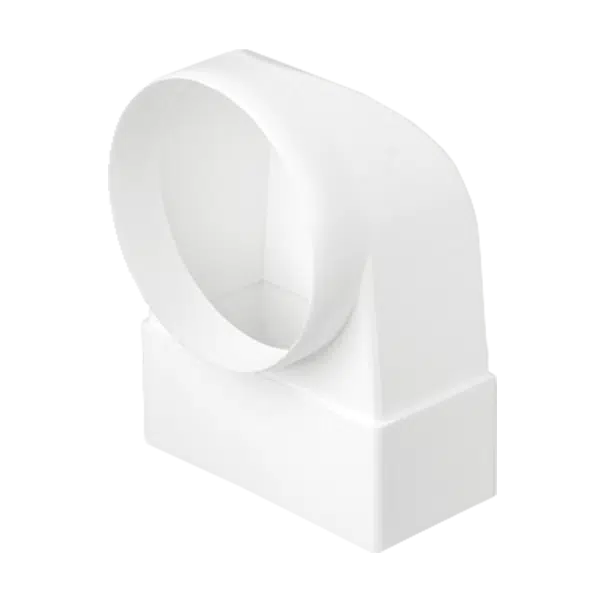 EL02-403 ROUND TO FLAT CONNECTOR 90° D100-110/55MM