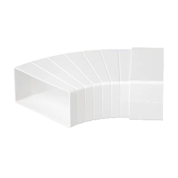 EL02-404 ADJUSTABLE KNEE 45° FOR FLAT DUCT 110/55