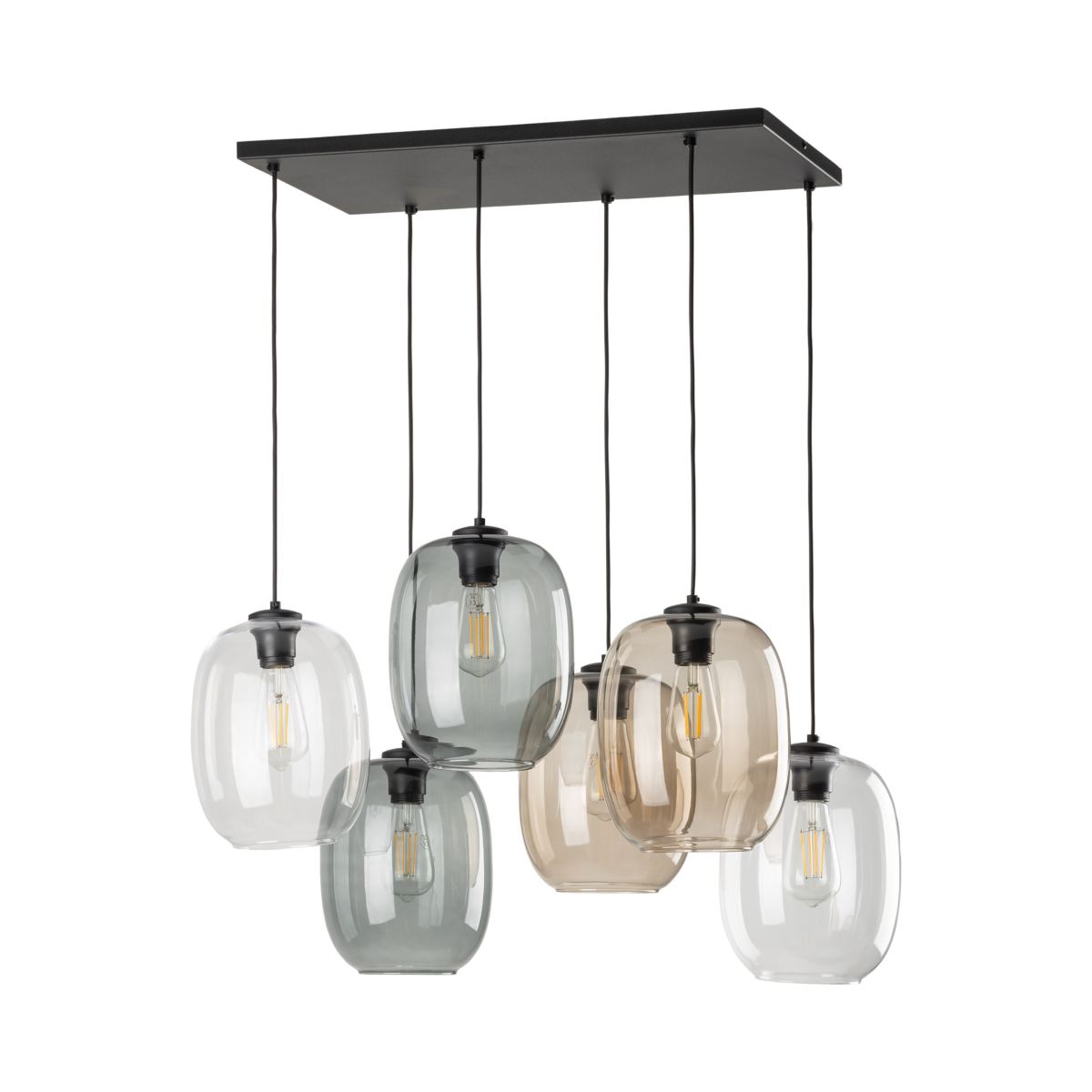 TK LIGHTING CHANDELIER ELIO 5974 6XE27 BLACK