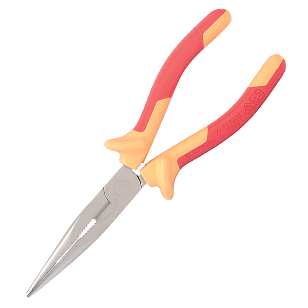 VDE CRV INSULATED LONG NOSE PLIERS 150MM 1000V