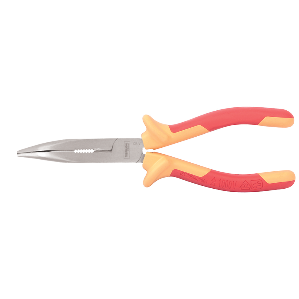 VDE CRV INSULATED BENT NOSE PLIERS 160MM 1000V VDE CRV INSULATED BENT NOSE PLIERS 160MM 1000V
