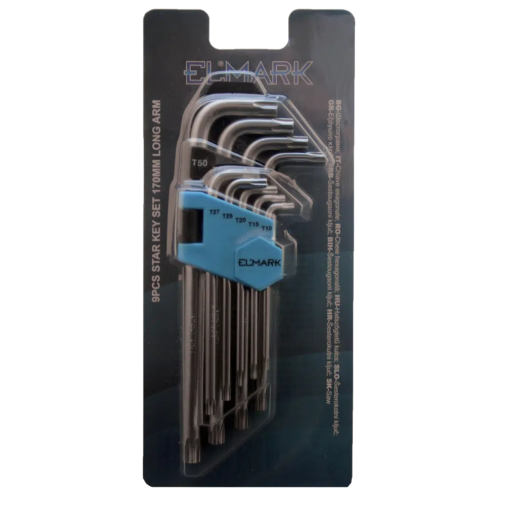 9PCS STAR KEY SET 170mm LONG ARM