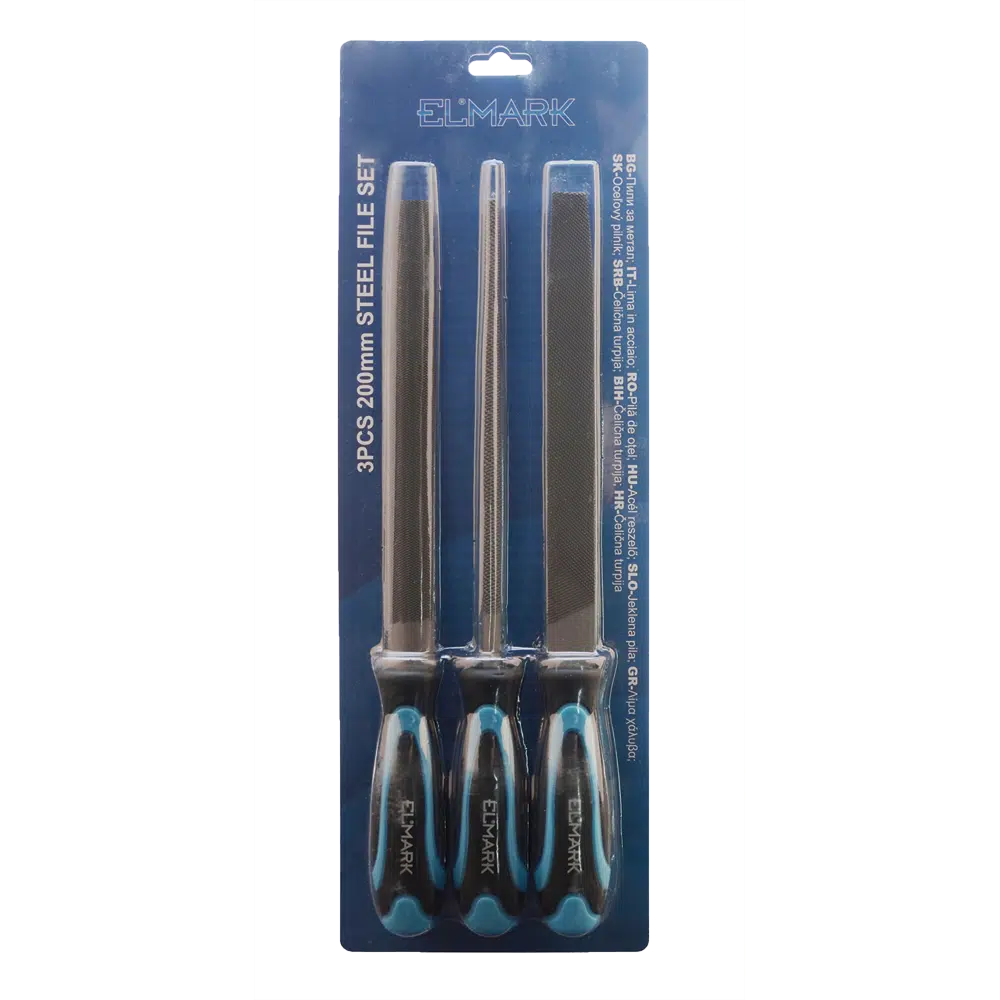 3PCS 200mm STEEL FILE SET