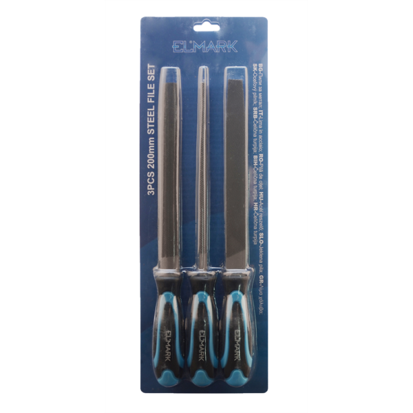 3PCS 200mm STEEL FILE SET