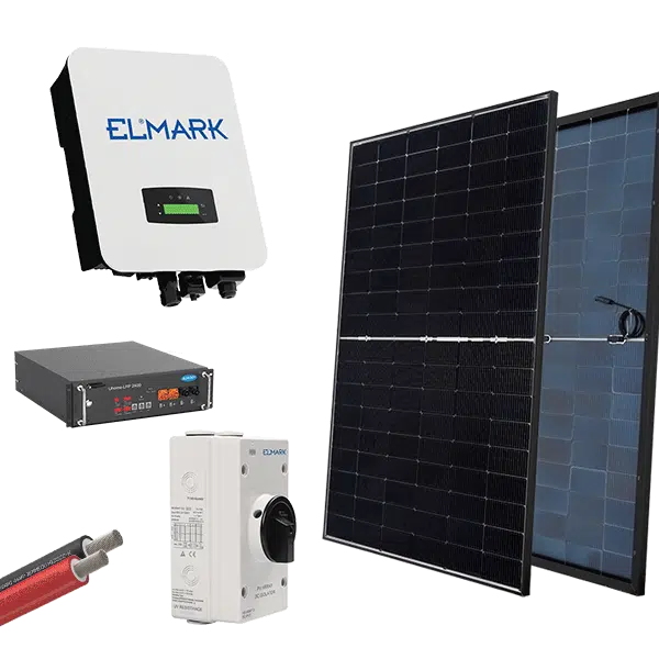 HYBR. SOLAR SYSTEM 1P/5kW 430W PANELS WITH BATT.