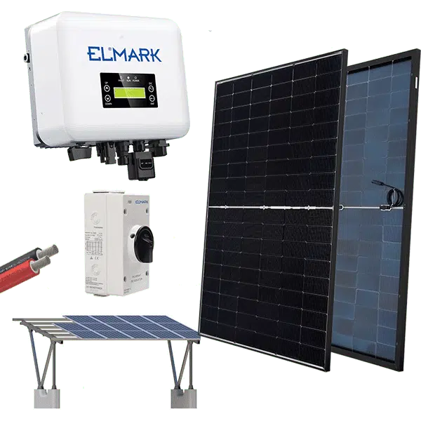 ON GRID SOLAR SYSTEM SET 1P/8KW+CARPORT STRUCTURE