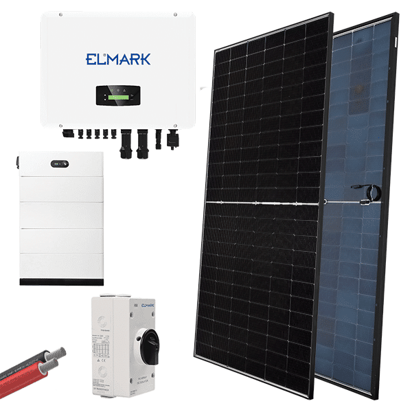 HYBR. SOLAR SYSTEM 3P/20kW 580W PANELS WITH BATT.
