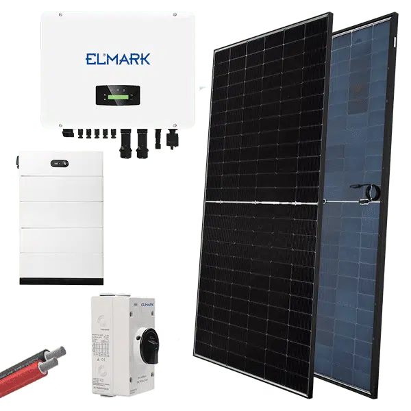 HYBR. SOLAR SYSTEM 3P/20kW 580W PANELS WITH BATT.