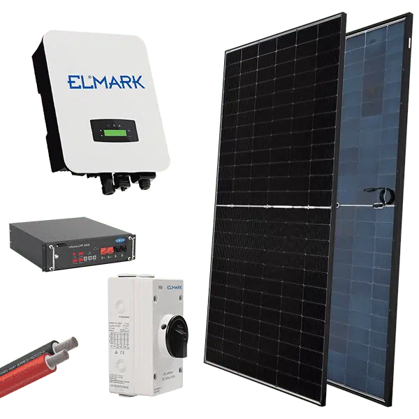 HYBR. SOLAR SYSTEM 1P/3KW 580W PANELS WITH BATT.