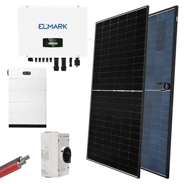 HYBR. SOLAR SYSTEM 3P/20kW 580W PANELS WITH BATT.