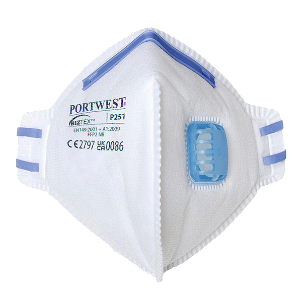 P251 FFP2 VALVED FOLD FLAT RESPIRATOR